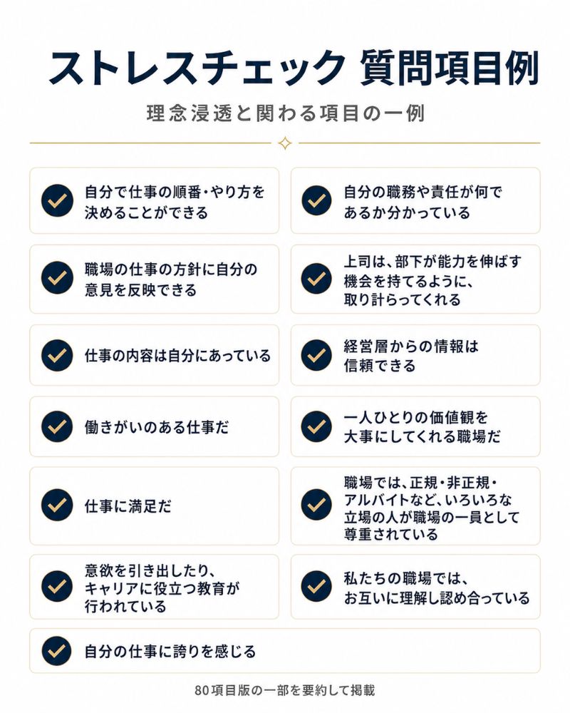 ストレスチェック質問項目例